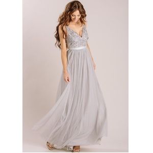 Women’s Silver/grey bridesmaid dress